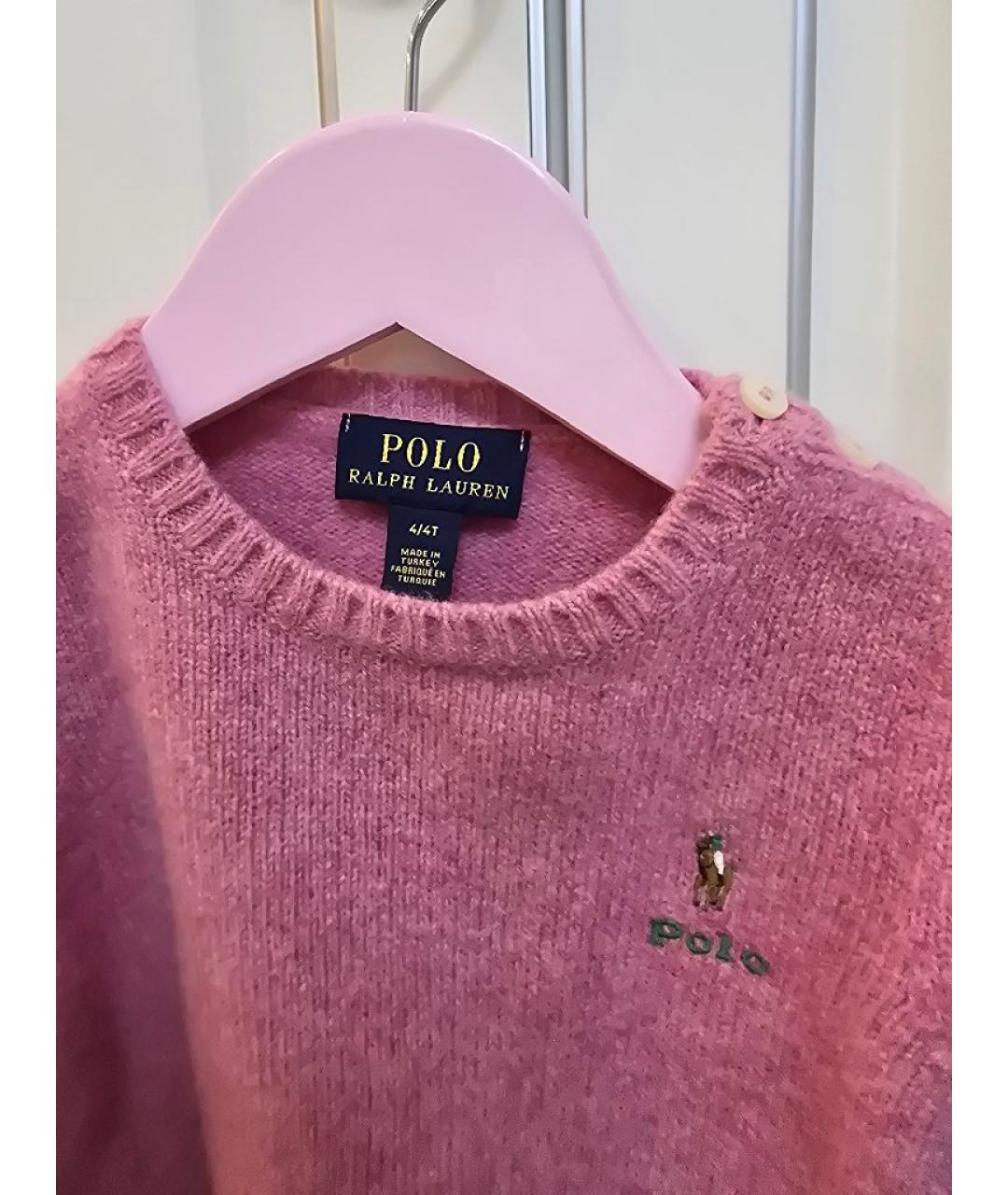 POLO RALPH LAUREN Розовая шерстяная рубашка/блузка, фото 3