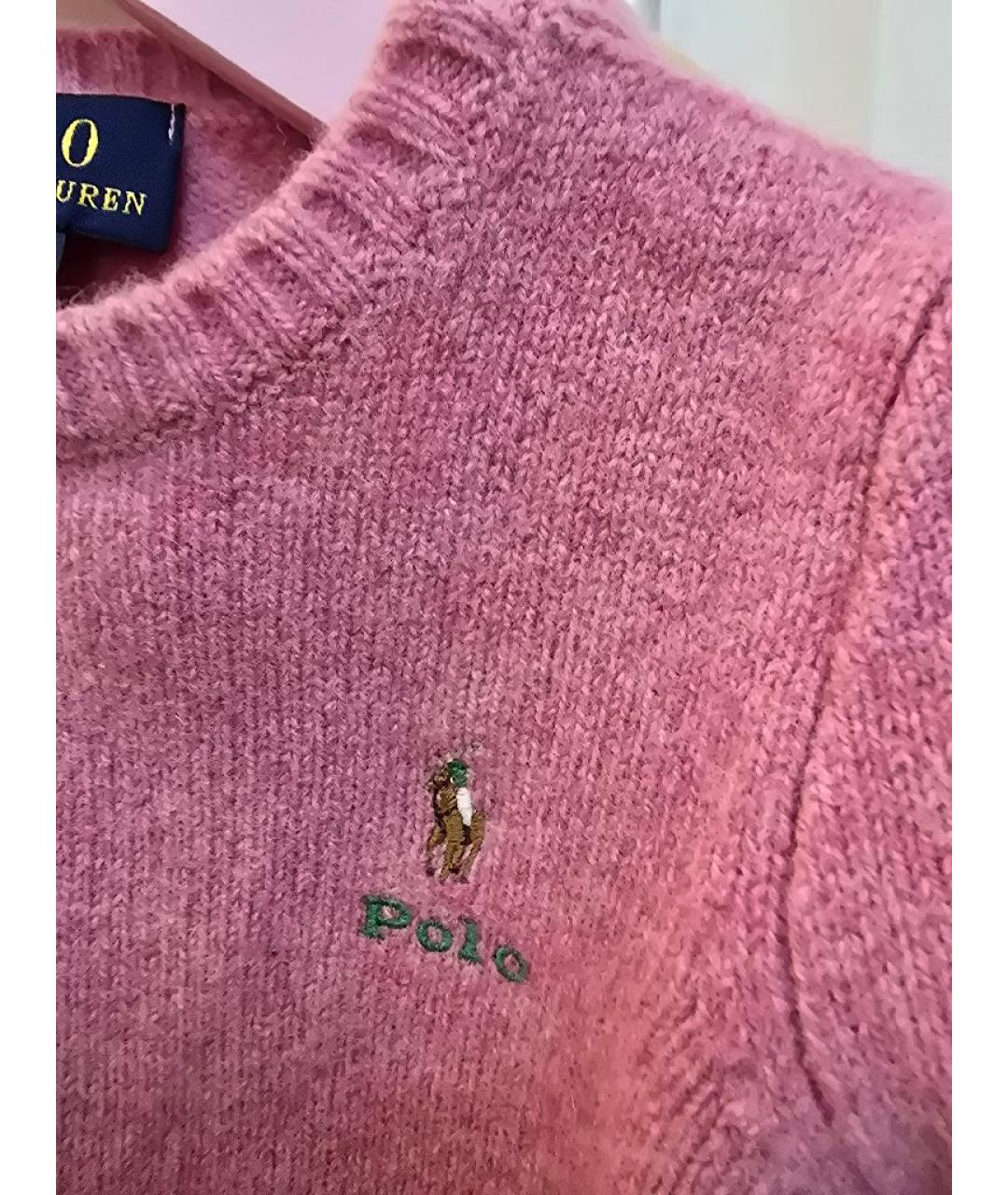 POLO RALPH LAUREN Розовая шерстяная рубашка/блузка, фото 4