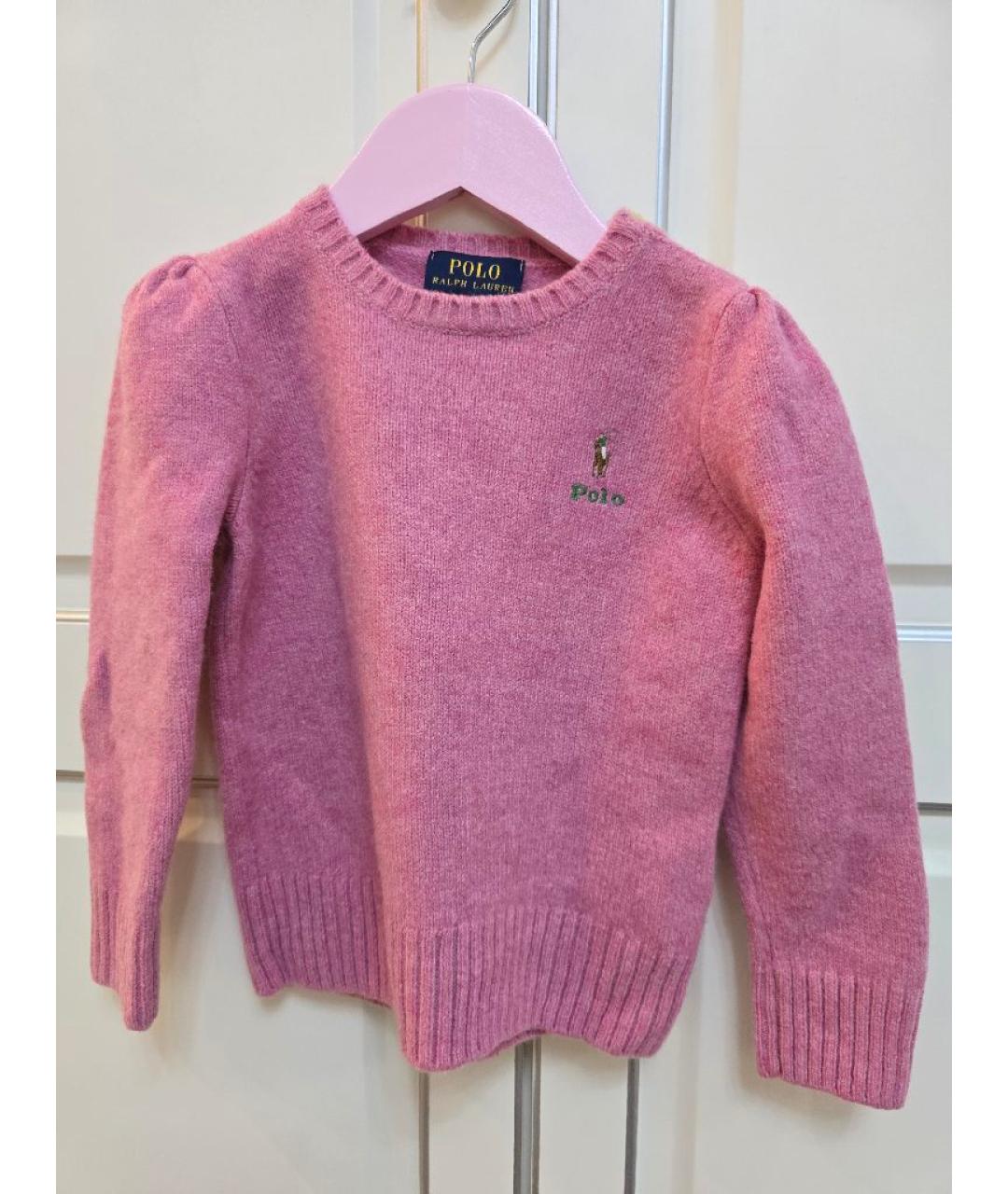POLO RALPH LAUREN Розовая шерстяная рубашка/блузка, фото 5