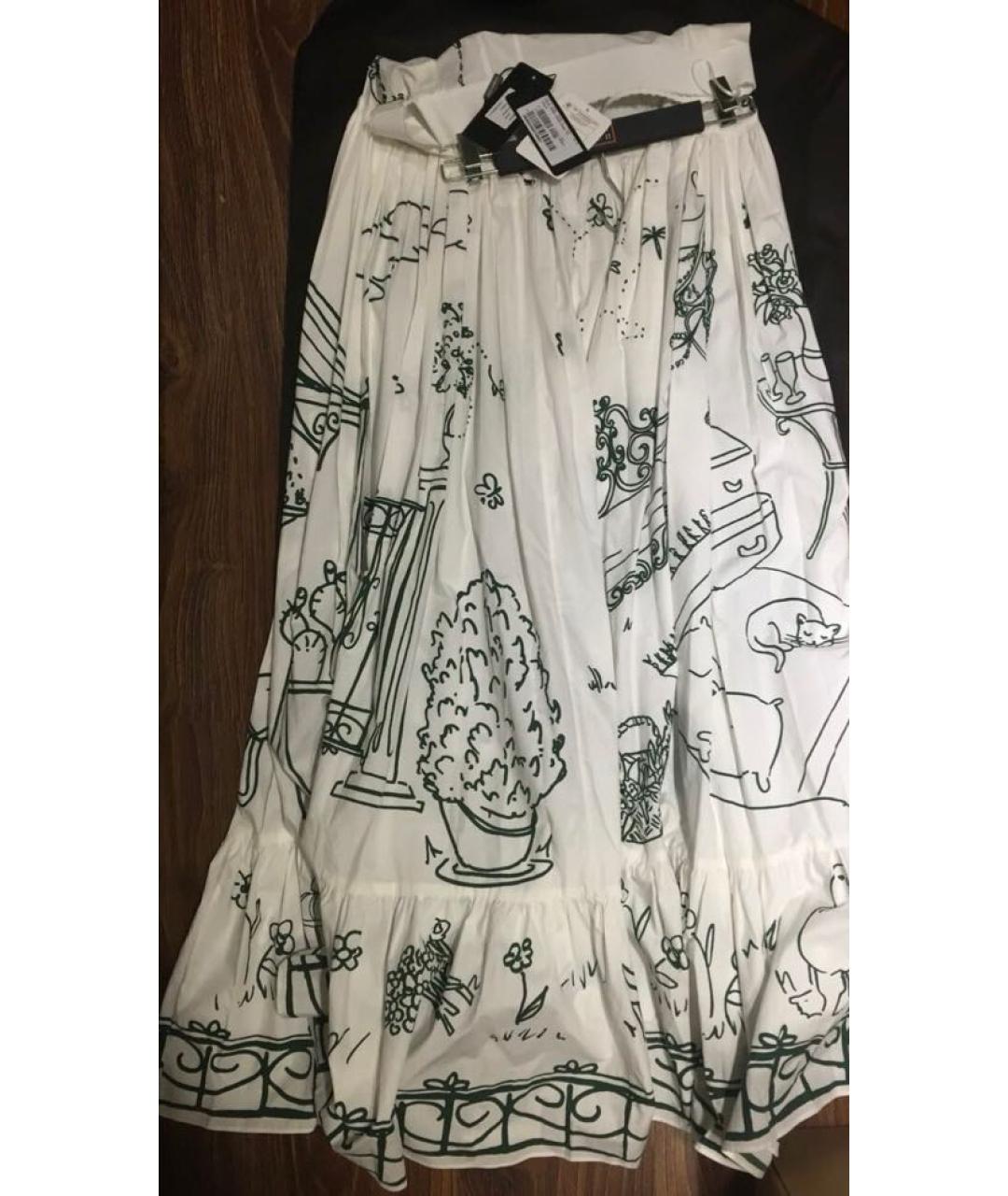 DOLCE&GABBANA Белая юбка макси, фото 6