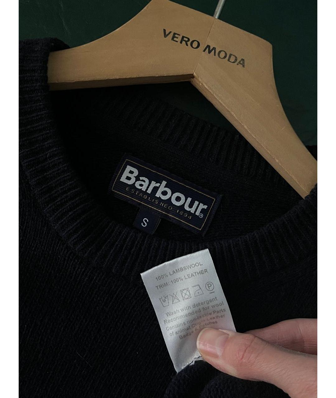 BARBOUR Темно-синий шерстяной джемпер / свитер, фото 6