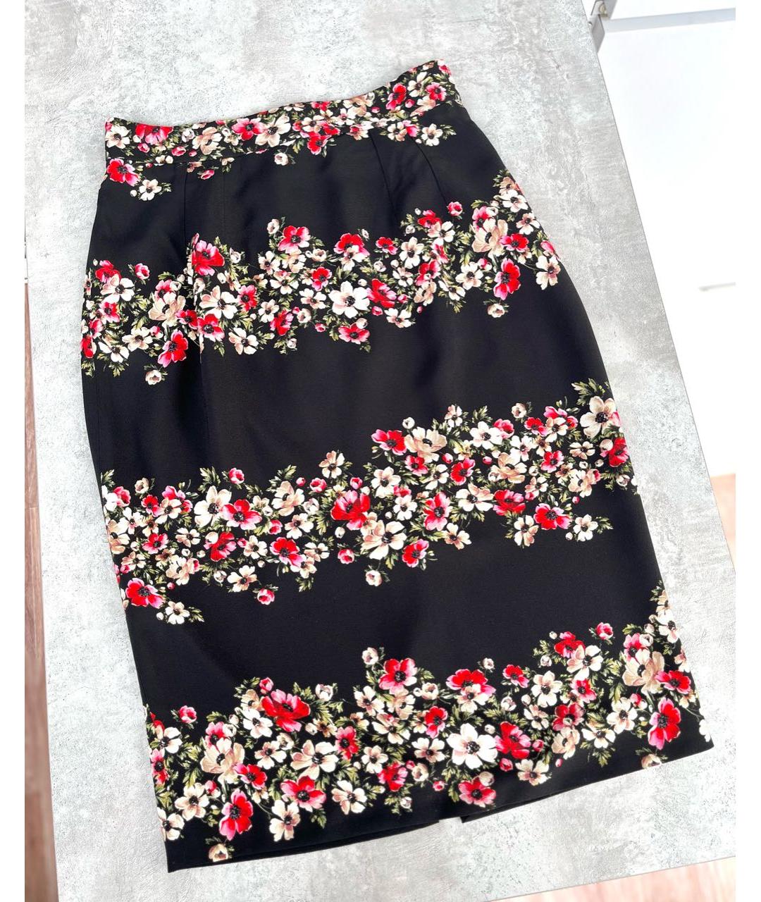 DOLCE&GABBANA Мульти вискозная юбка миди, фото 3
