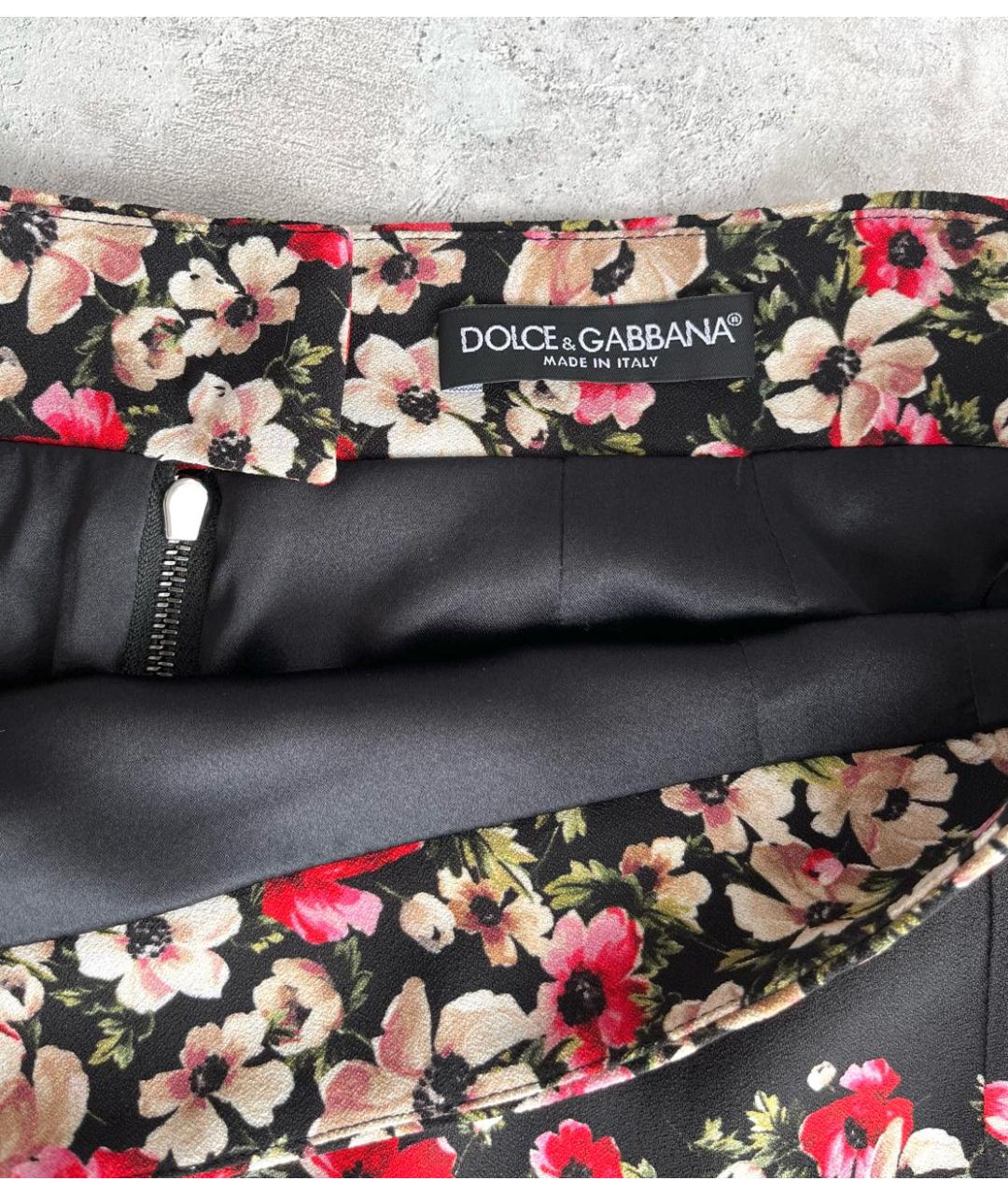 DOLCE&GABBANA Мульти вискозная юбка миди, фото 5