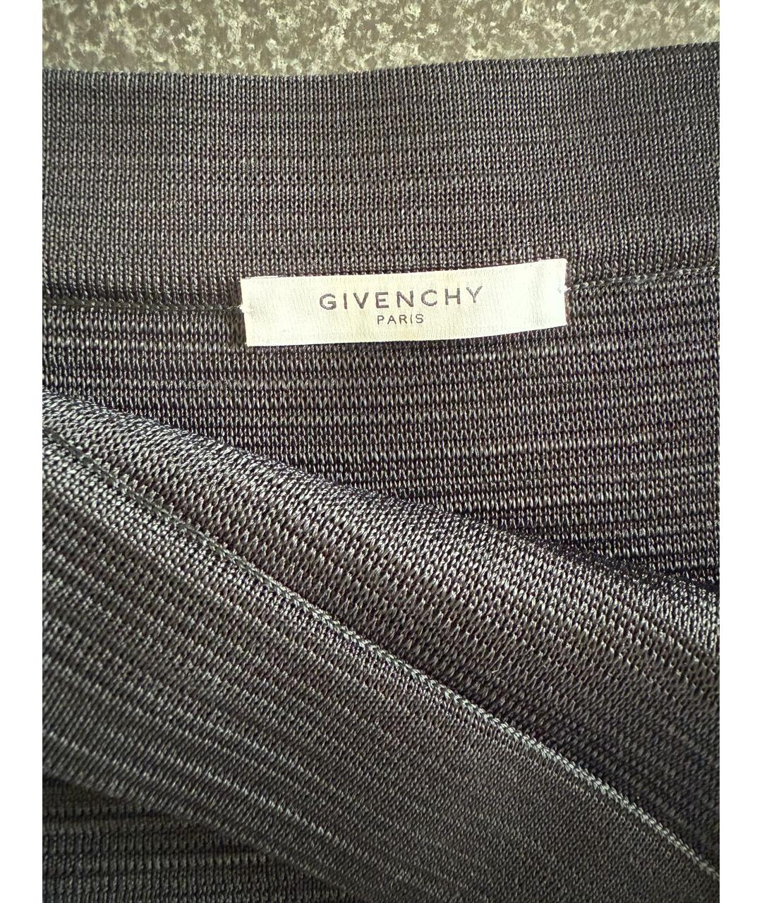 GIVENCHY Черная вискозная юбка миди, фото 2