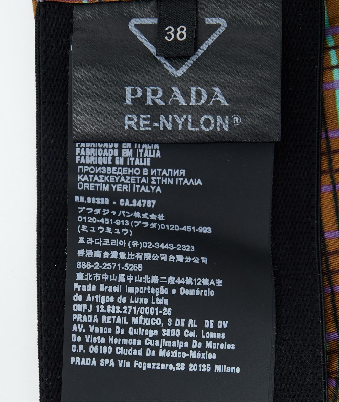 PRADA Коричневая полиамидовая майка, фото 5