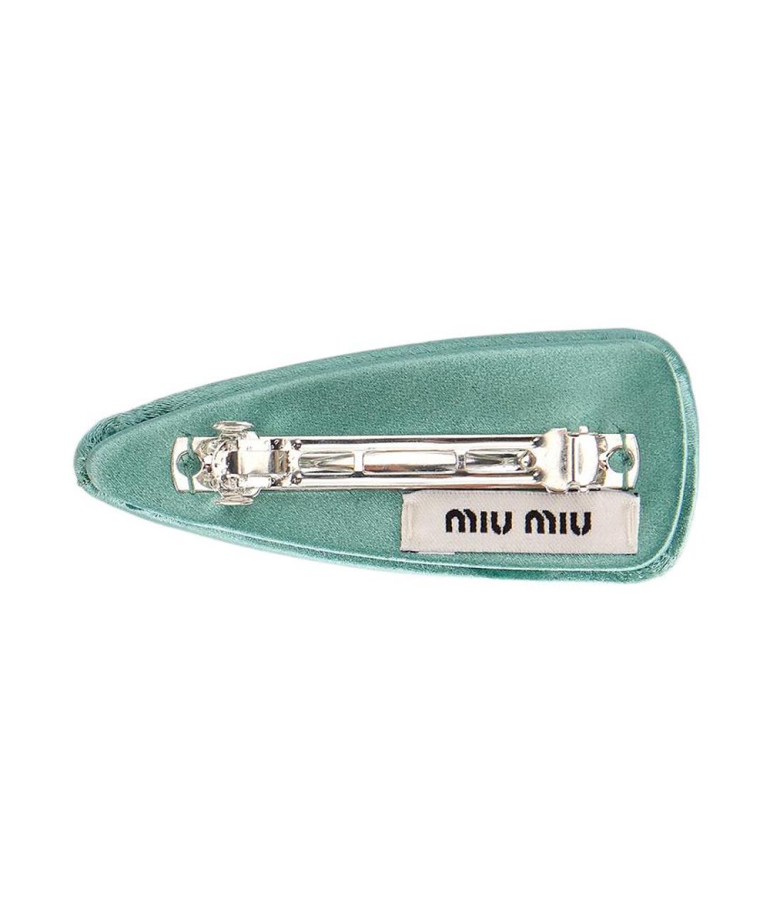 MIU MIU Зеленая заколка, фото 2