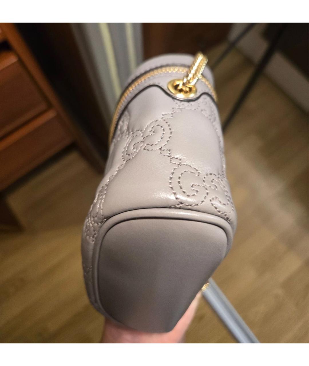 GUCCI Антрацитовая кожаная сумка тоут, фото 3