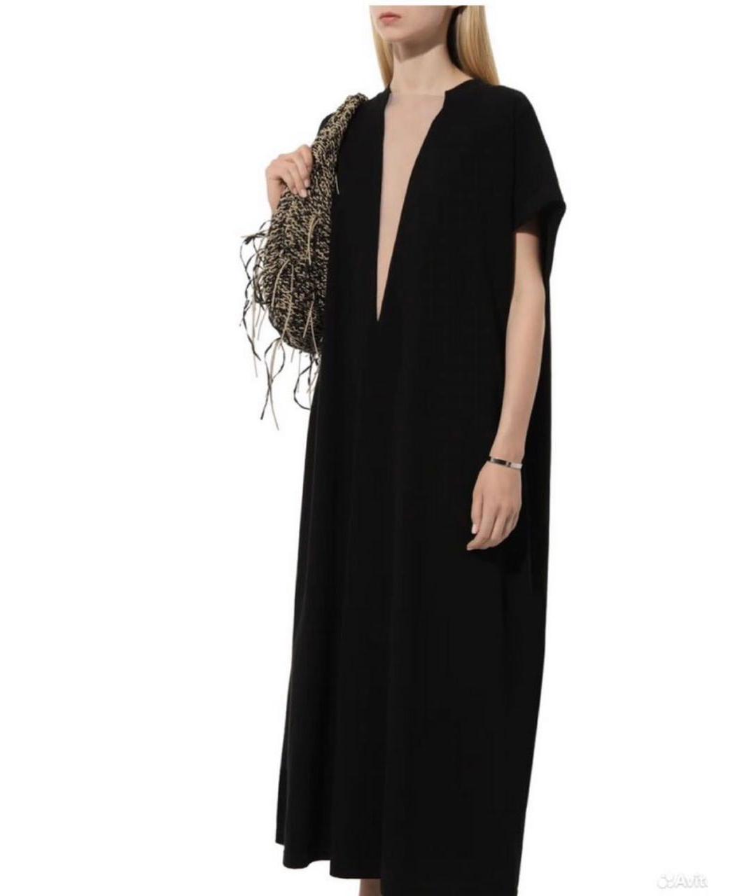 MAISON MARGIELA Черное хлопковое повседневное платье, фото 4