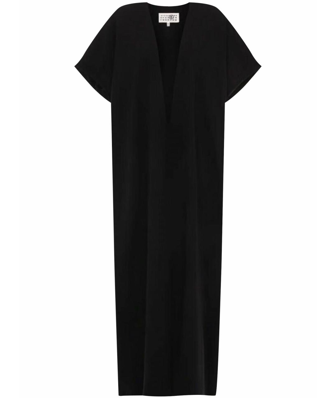MAISON MARGIELA Черное хлопковое повседневное платье, фото 1