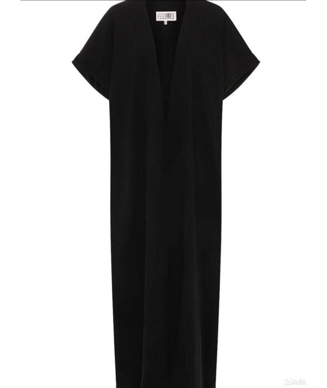 MAISON MARGIELA Черное хлопковое повседневное платье, фото 9