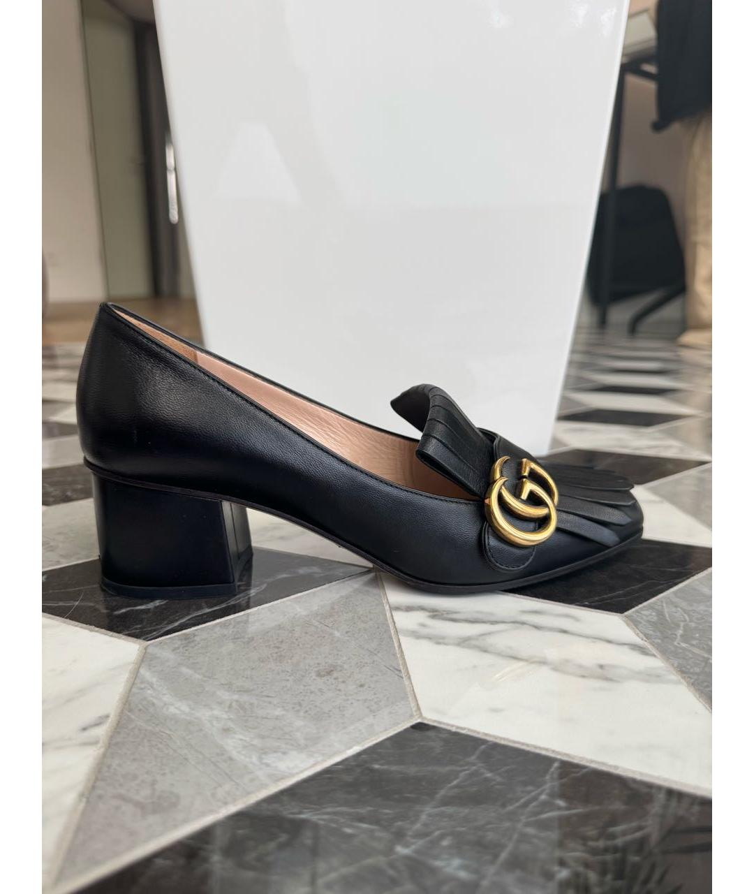 GUCCI Черные кожаные туфли, фото 7