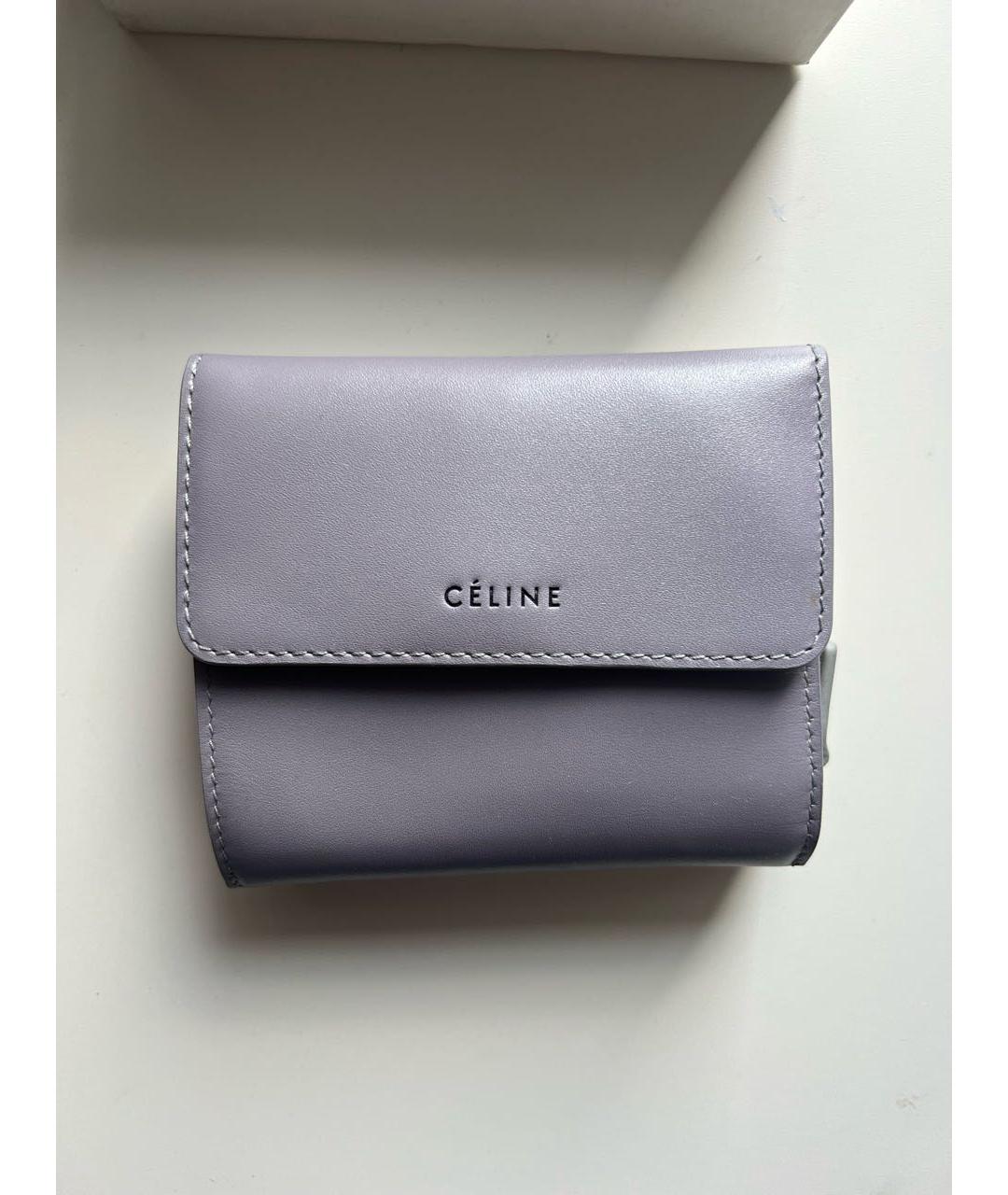 CELINE Серый кожаный кошелек, фото 8