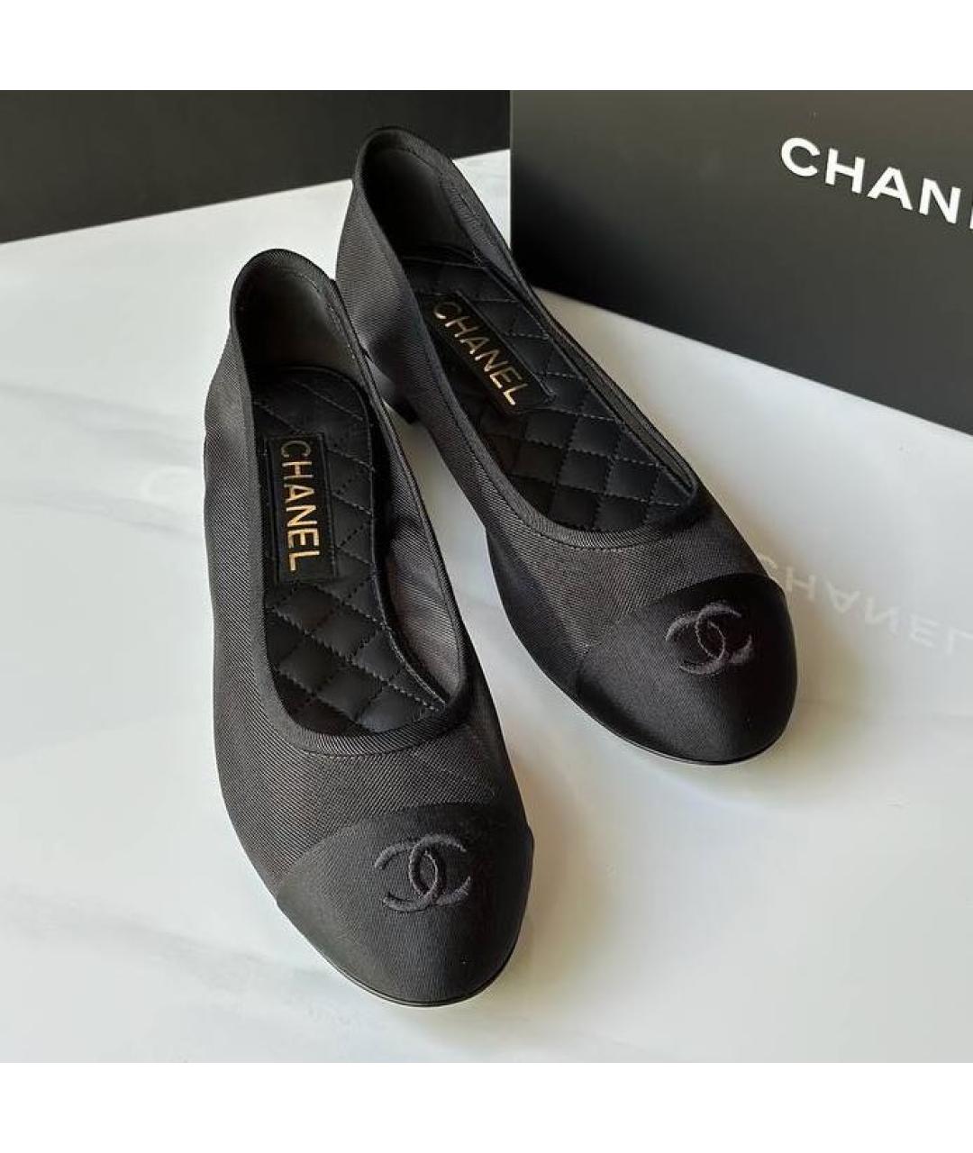CHANEL Черные балетки, фото 2