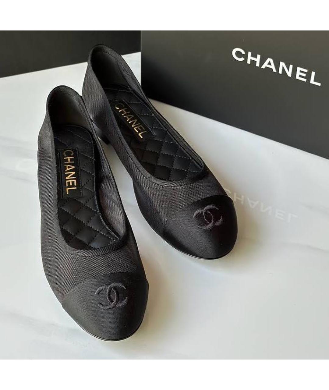 CHANEL Черные балетки, фото 3