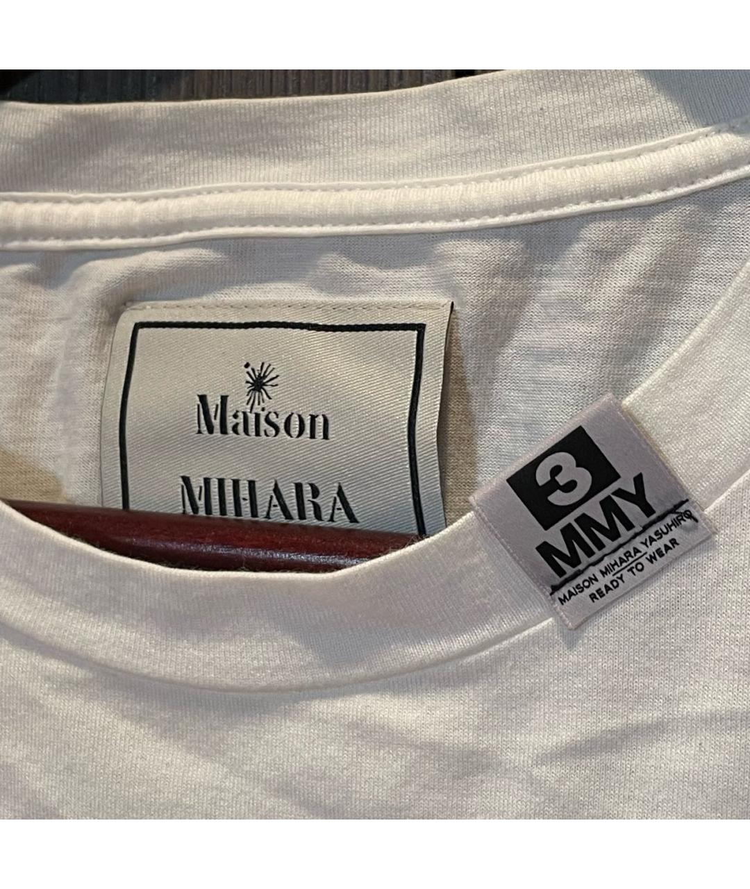 MAISON MIHARA YASUHIRO Белая хлопковая футболка, фото 3