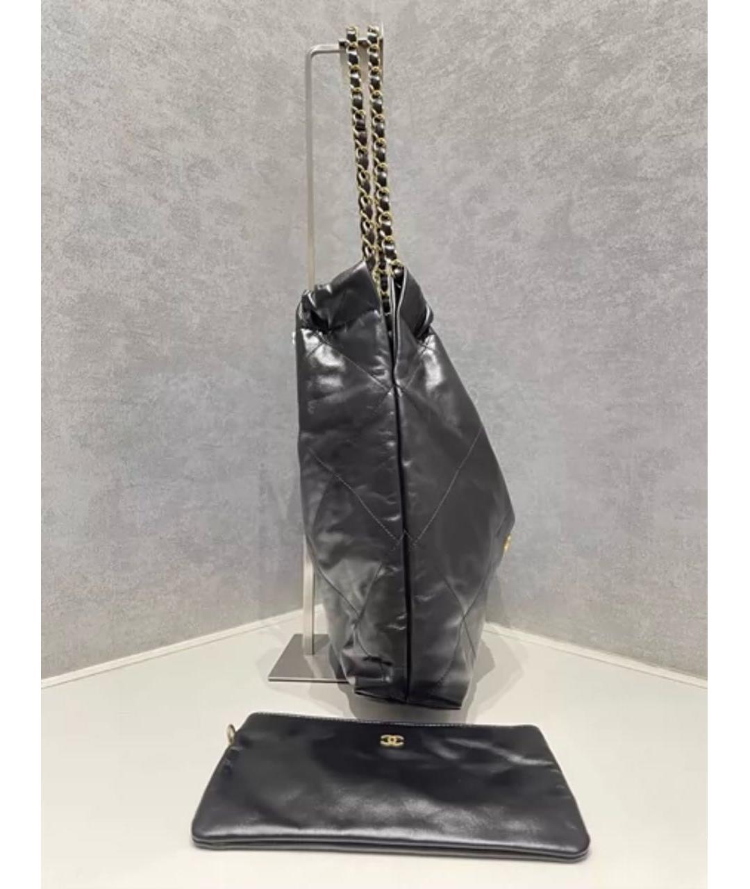 CHANEL Черная кожаная сумка тоут, фото 2