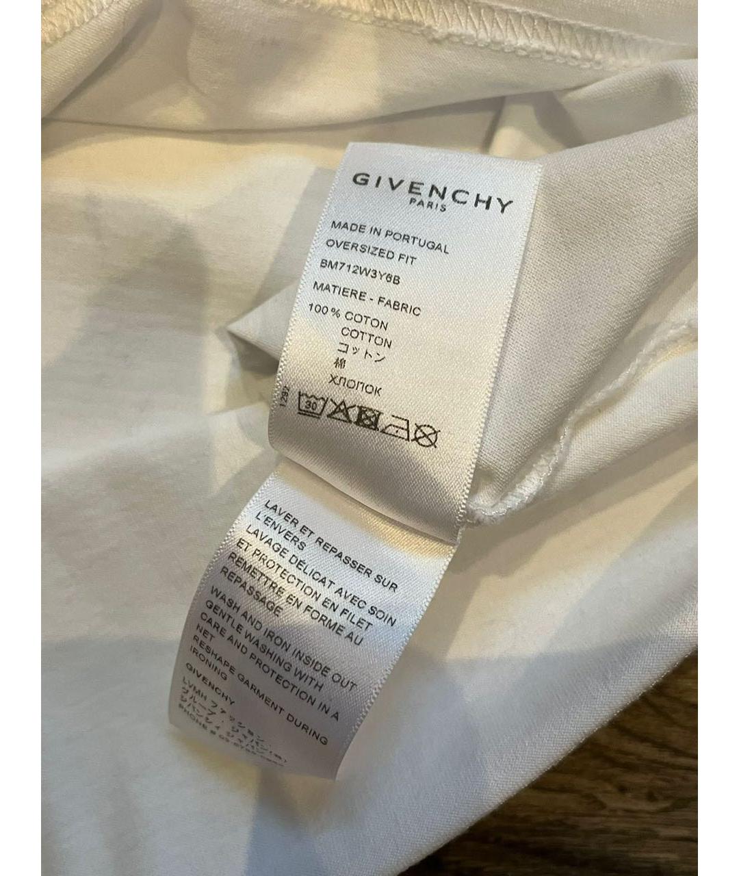 GIVENCHY Белая хлопковая футболка, фото 5
