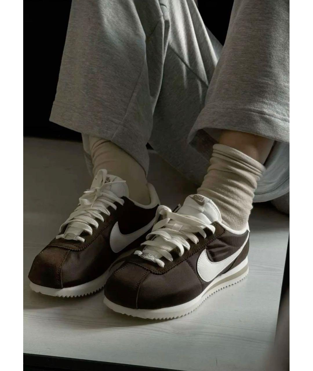 NIKE Коричневые текстильные кеды, фото 3