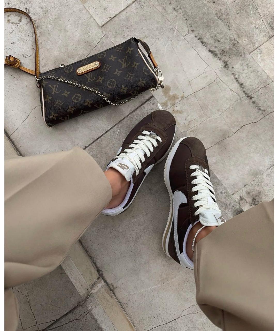 NIKE Коричневые текстильные кеды, фото 5