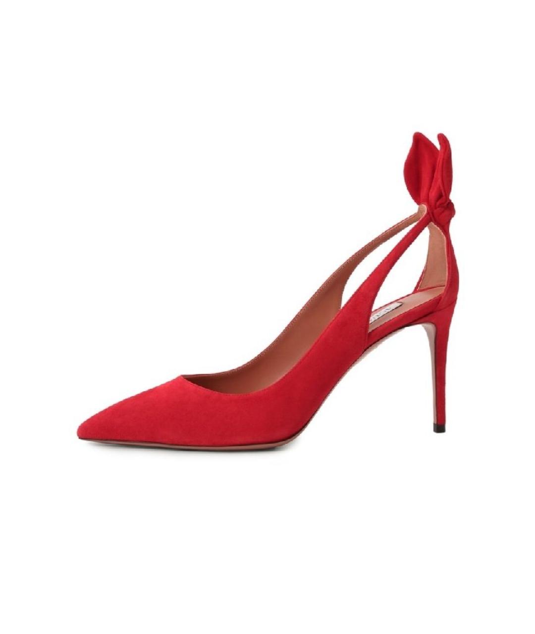 AQUAZZURA Красные замшевые туфли, фото 8
