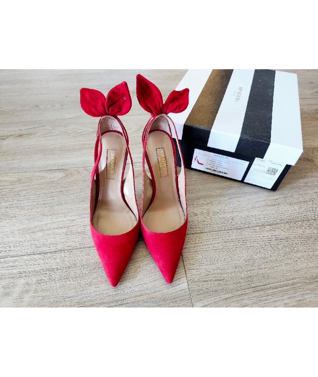 AQUAZZURA Красные замшевые туфли, фото 2