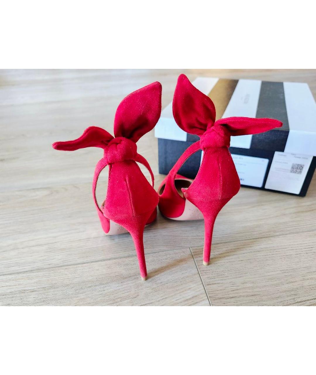 AQUAZZURA Красные замшевые туфли, фото 4