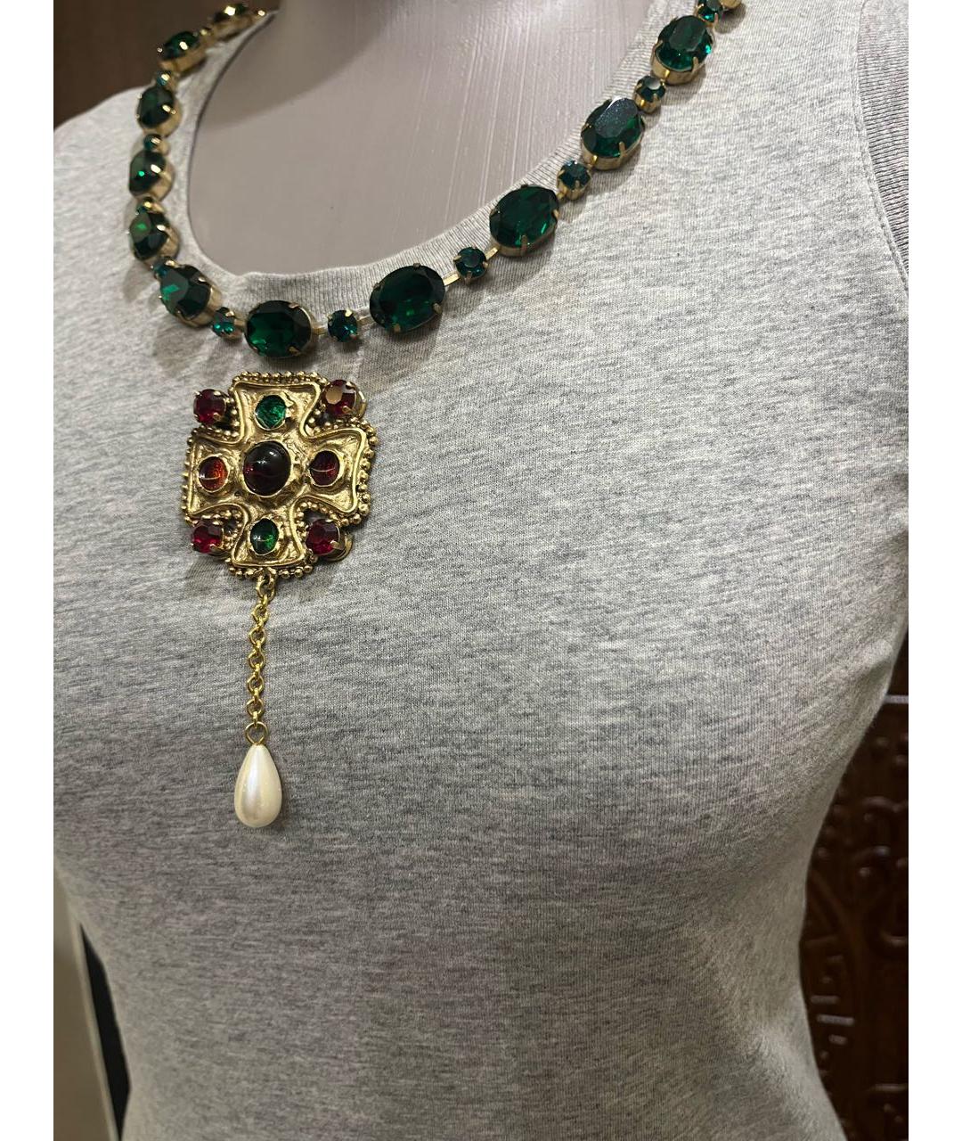 DOLCE&GABBANA Серая хлопковая майка, фото 3