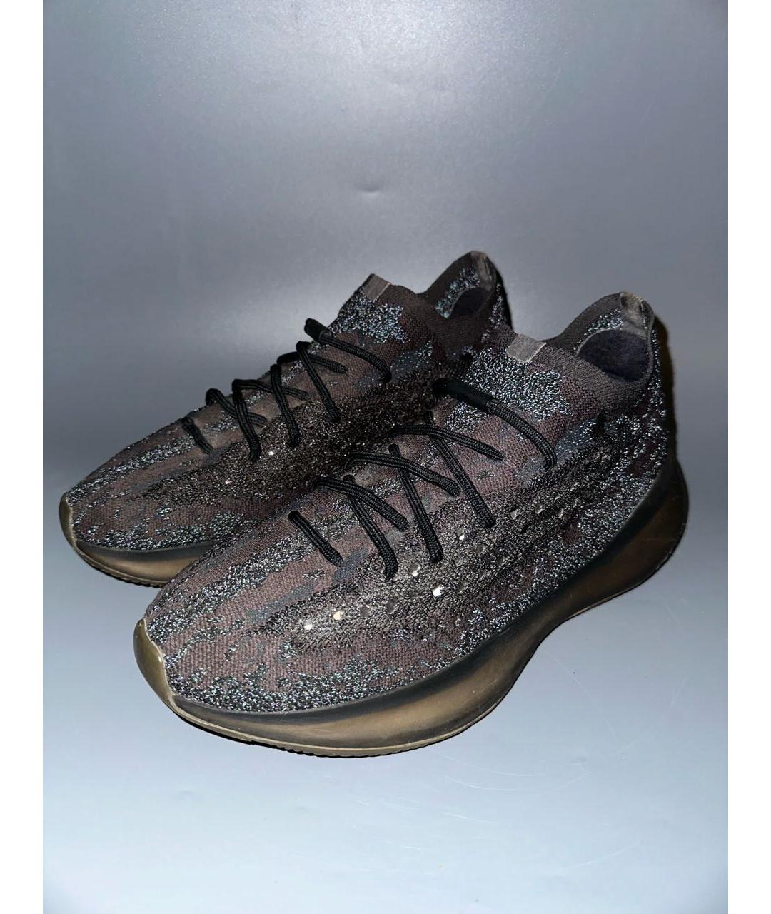 ADIDAS YEEZY Черные синтетические низкие кроссовки / кеды, фото 5