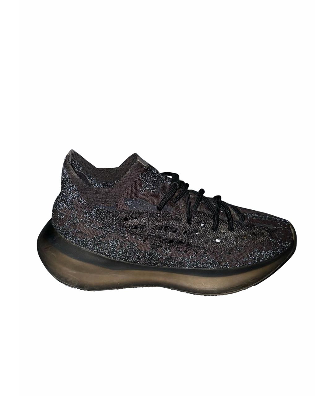 ADIDAS YEEZY Черные синтетические низкие кроссовки / кеды, фото 1