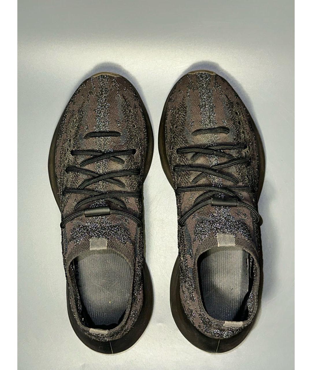ADIDAS YEEZY Черные синтетические низкие кроссовки / кеды, фото 3