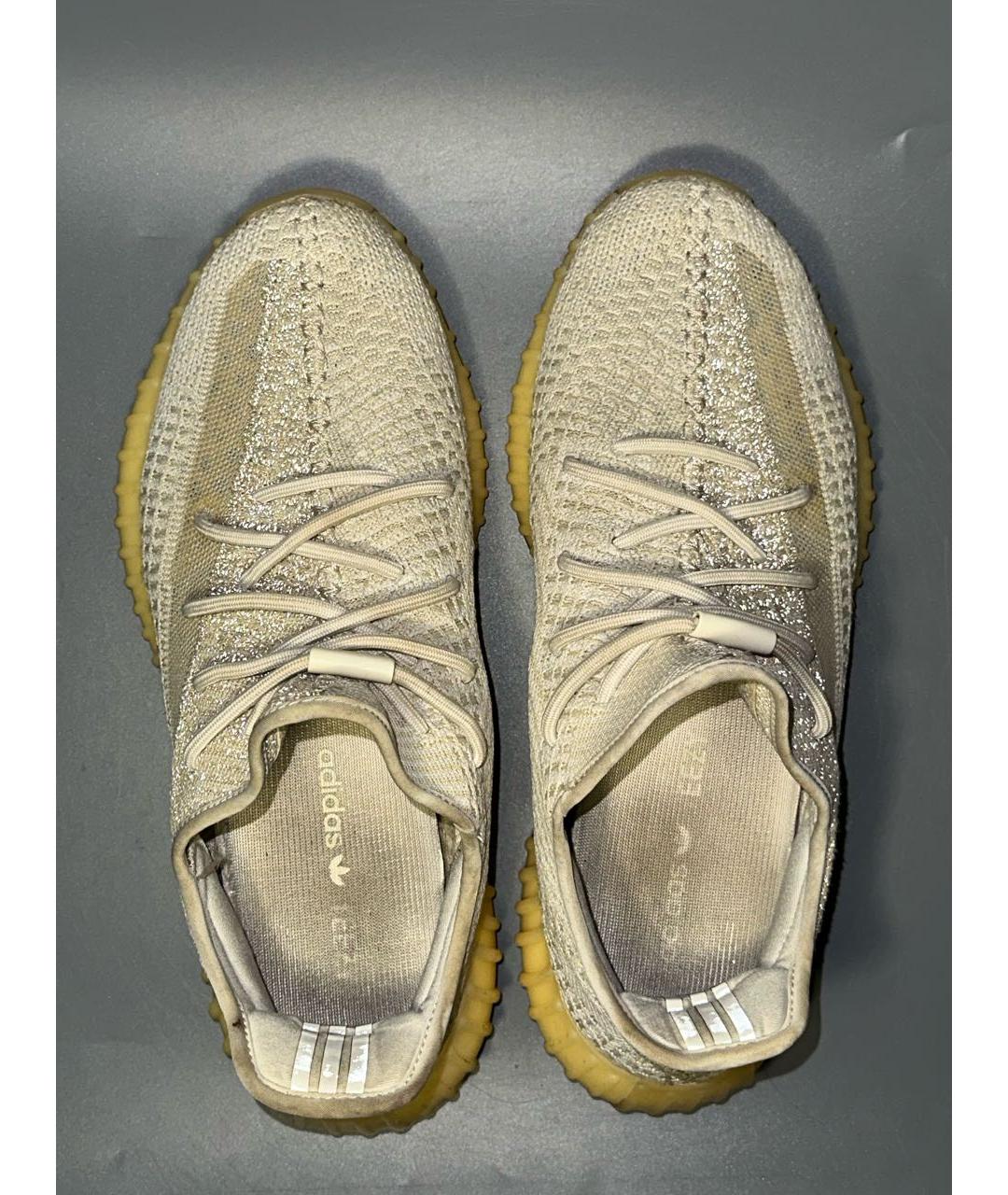 ADIDAS YEEZY Бежевые синтетические низкие кроссовки / кеды, фото 3