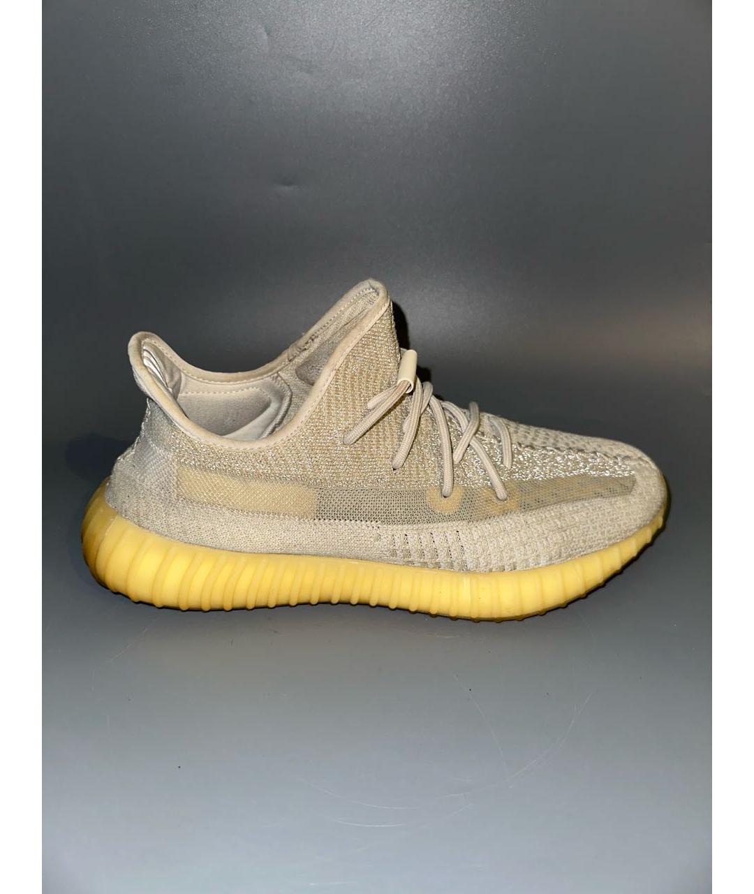 ADIDAS YEEZY Бежевые синтетические низкие кроссовки / кеды, фото 9
