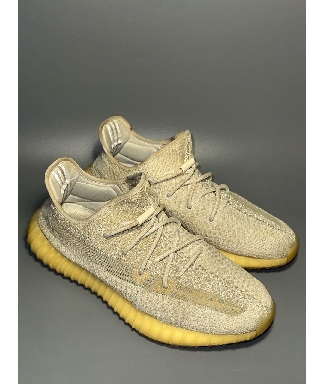 ADIDAS YEEZY Бежевые синтетические низкие кроссовки / кеды, фото 5