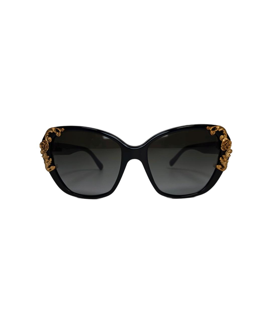 DOLCE&GABBANA Черные пластиковые солнцезащитные очки, фото 8