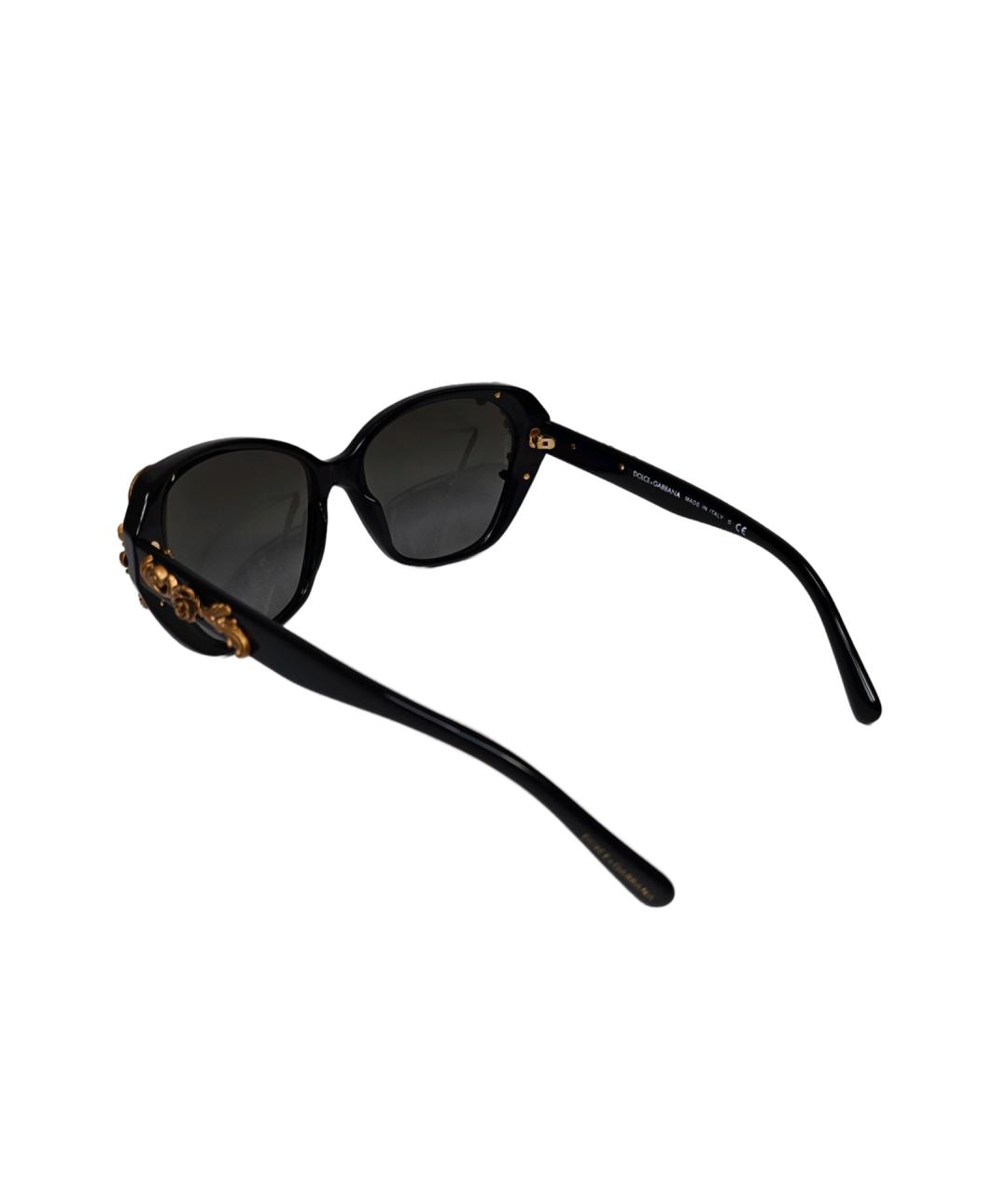 DOLCE&GABBANA Черные пластиковые солнцезащитные очки, фото 4