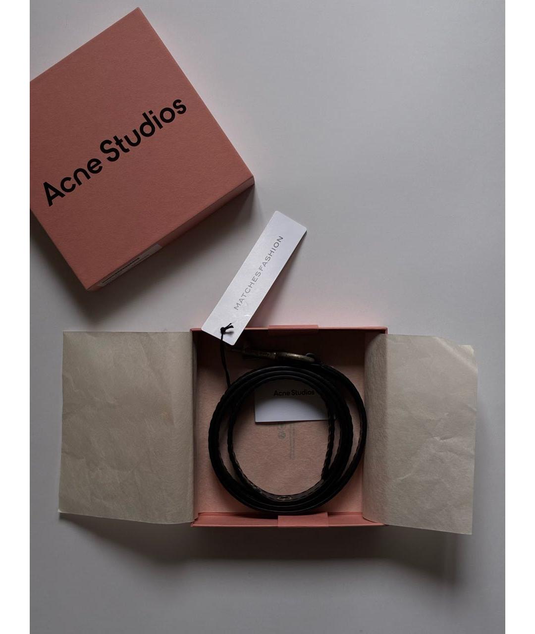ACNE STUDIOS Черный кожаный ремень, фото 5