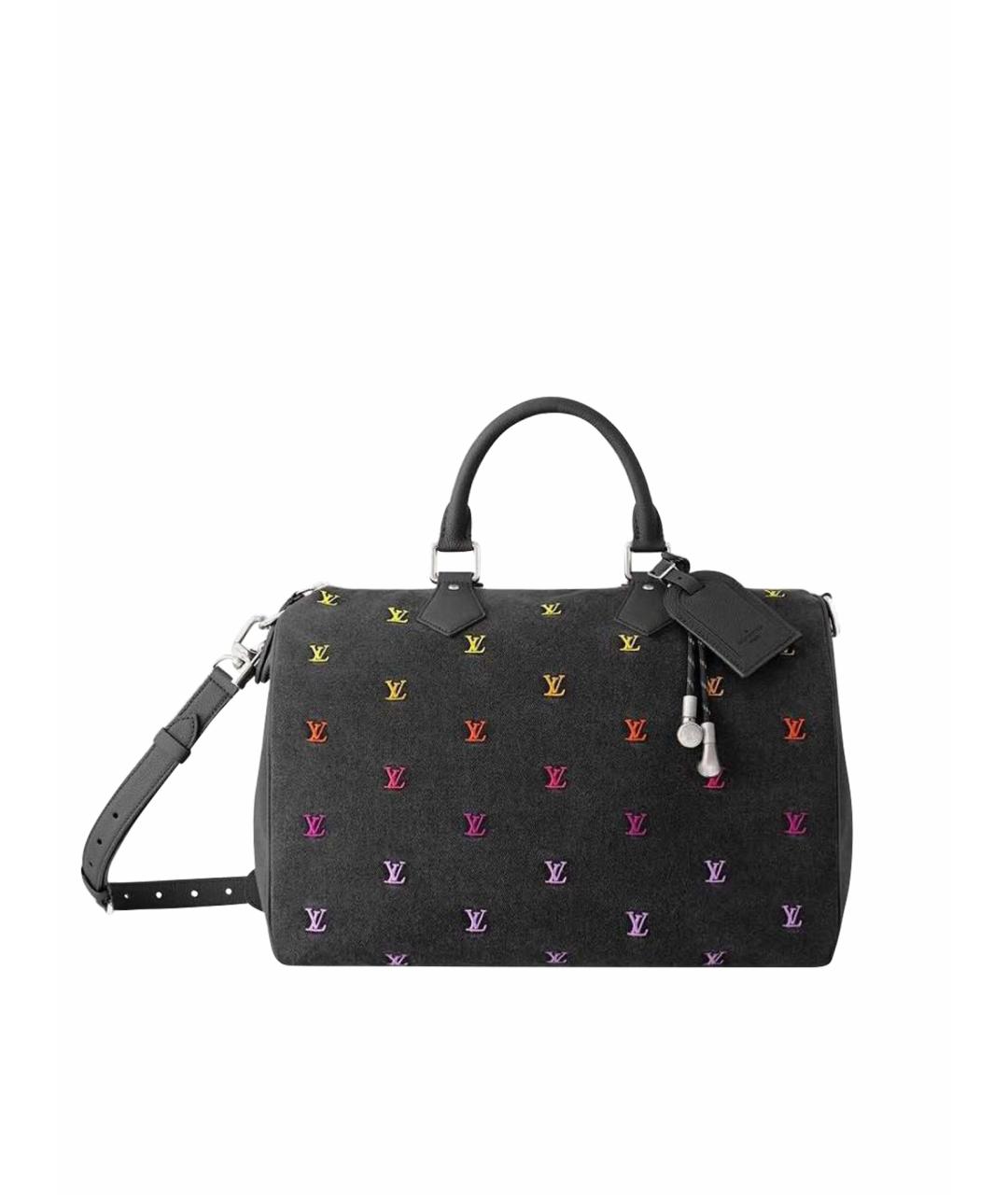 LOUIS VUITTON Черная замшевая сумка через плечо, фото 1