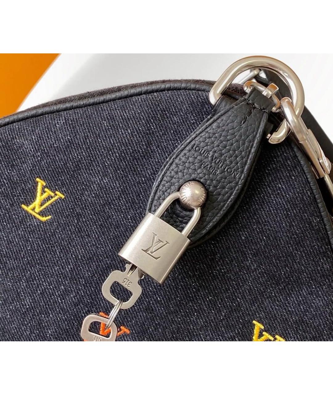 LOUIS VUITTON Черная замшевая сумка через плечо, фото 6