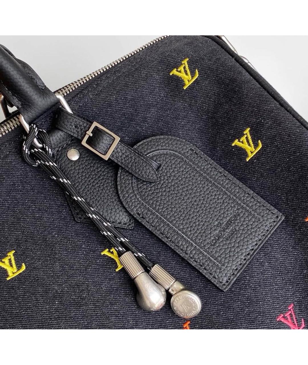 LOUIS VUITTON Черная замшевая сумка через плечо, фото 5