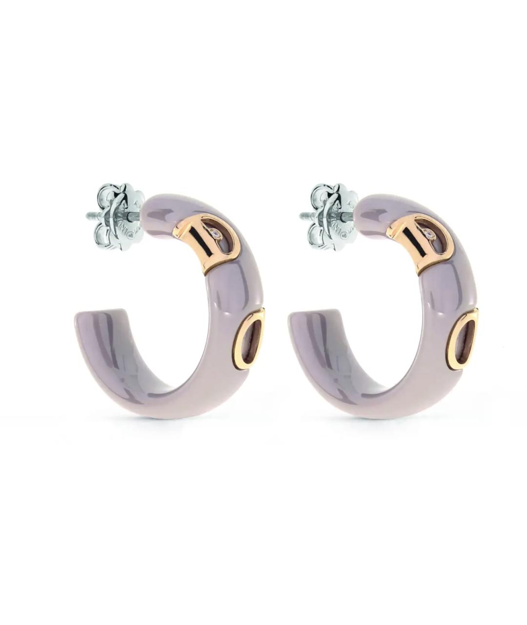 DAMIANI Бежевые серьги из розового золота, фото 6