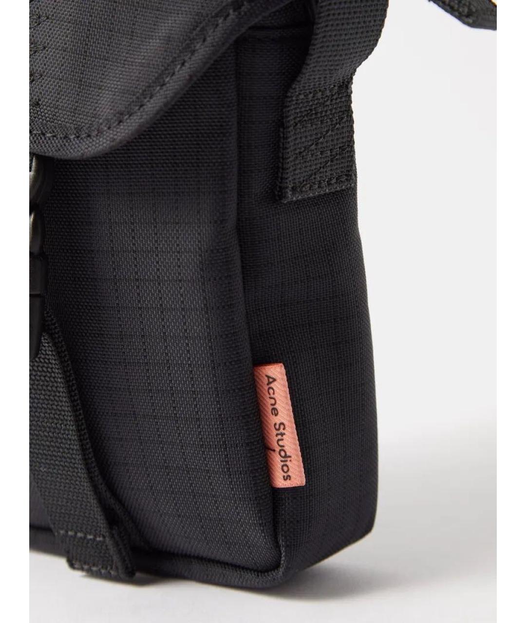 ACNE STUDIOS Черная синтетическая сумка на плечо, фото 3