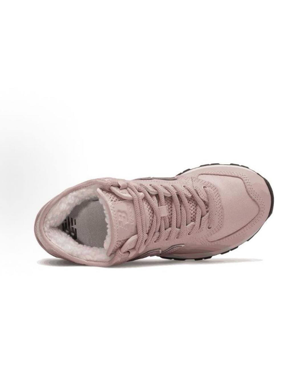 NEW BALANCE Розовые кожаные низкие кроссовки / кеды, фото 5