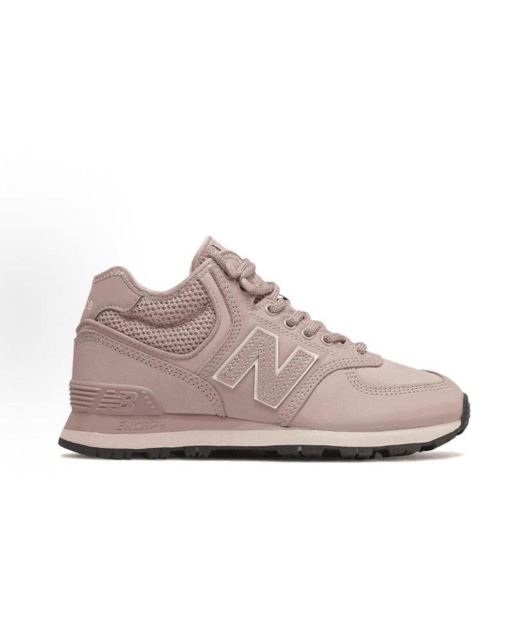 NEW BALANCE Розовые кожаные низкие кроссовки / кеды, фото 7