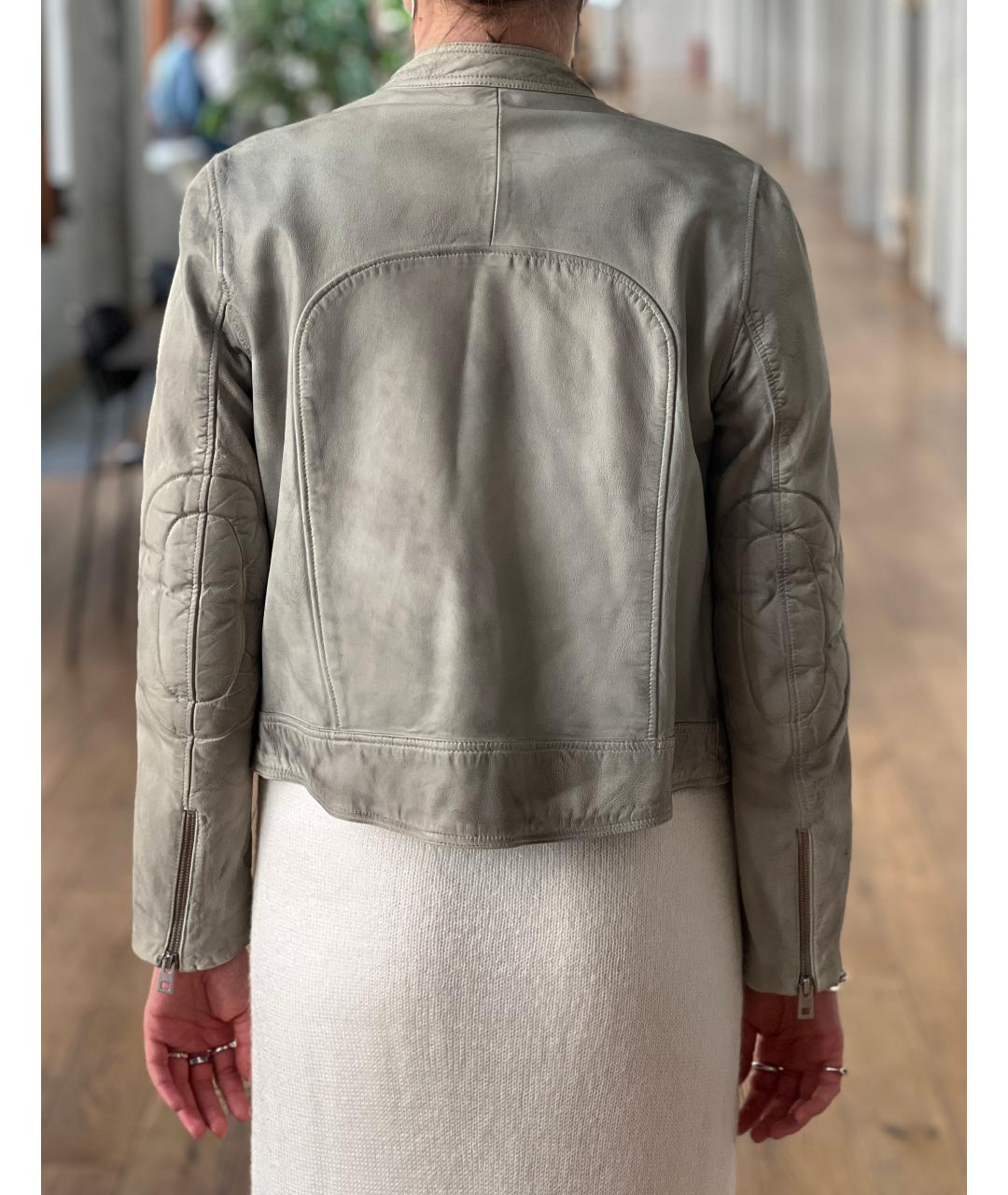 ZADIG & VOLTAIRE Серая кожаная куртка, фото 2