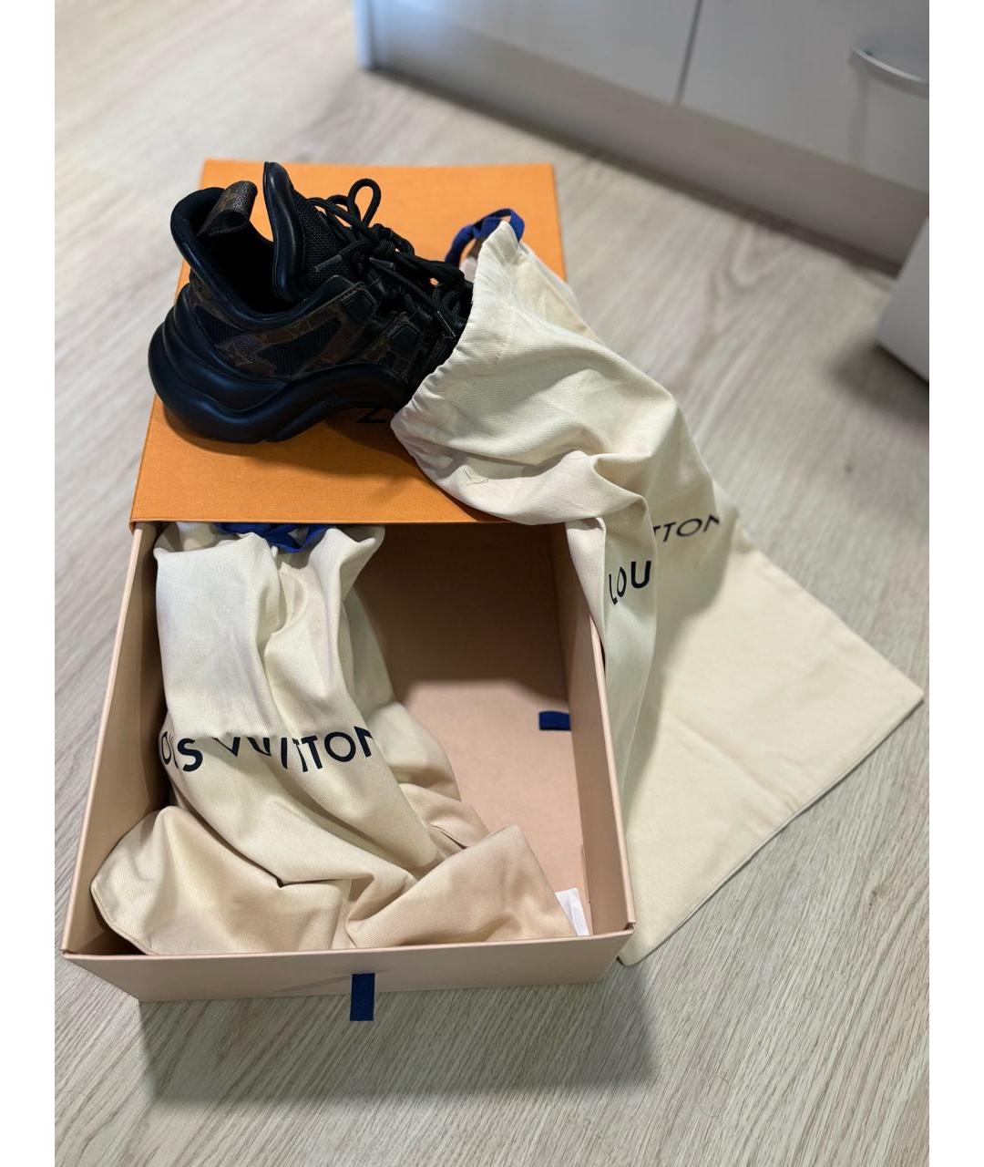 LOUIS VUITTON Черные резиновые кроссовки, фото 7
