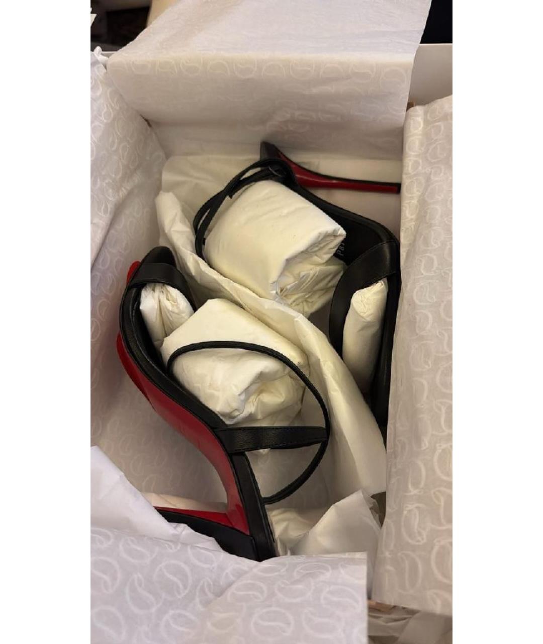 CHRISTIAN LOUBOUTIN Черные кожаные туфли, фото 6