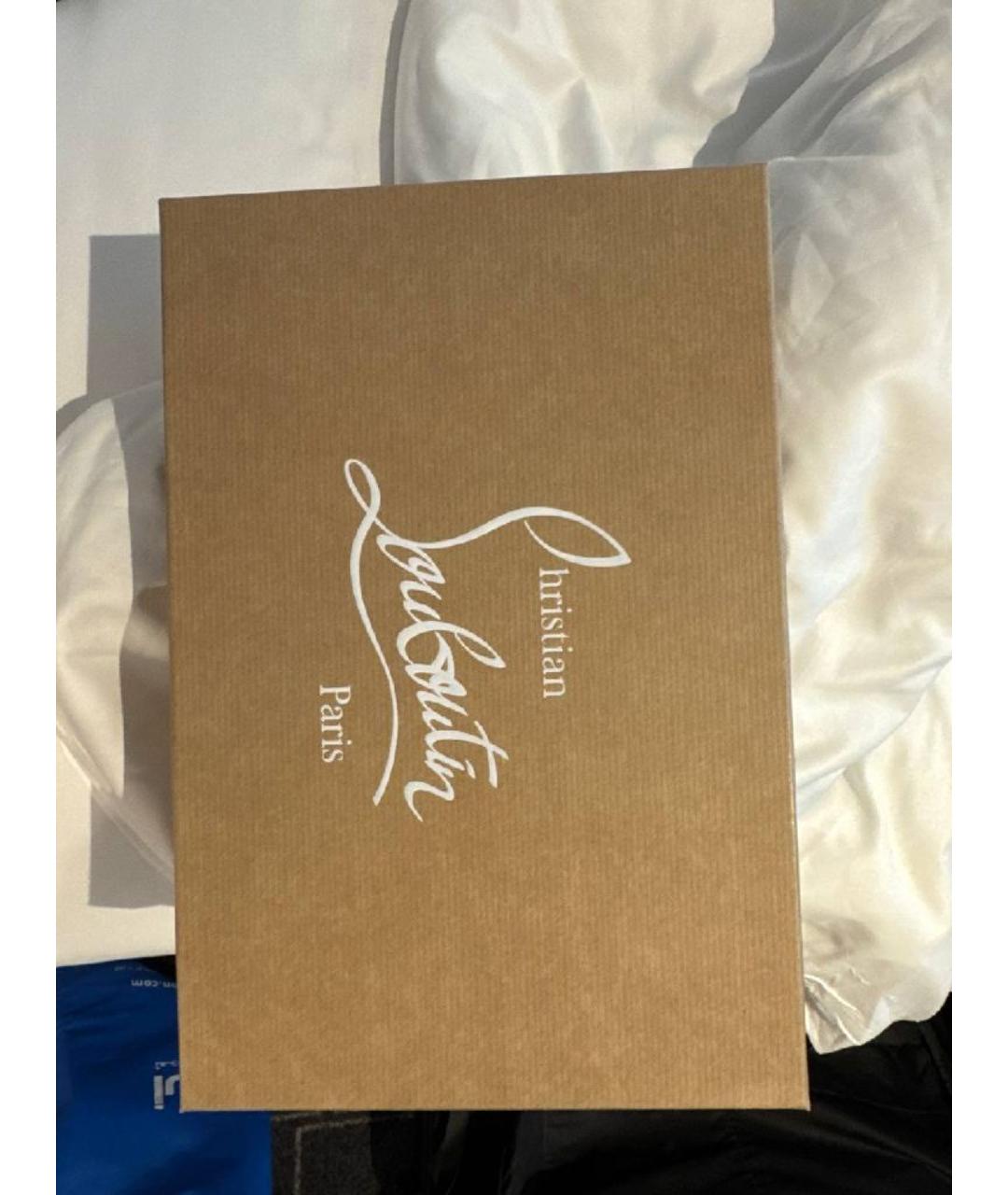 CHRISTIAN LOUBOUTIN Черные кожаные туфли, фото 4