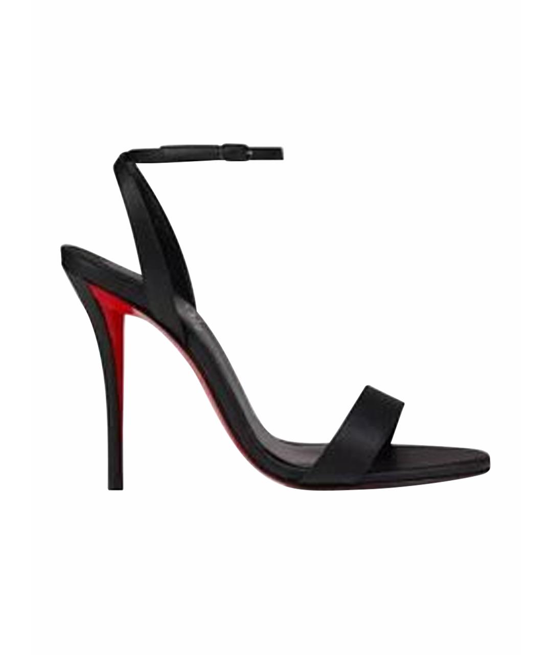 CHRISTIAN LOUBOUTIN Черные кожаные туфли, фото 1