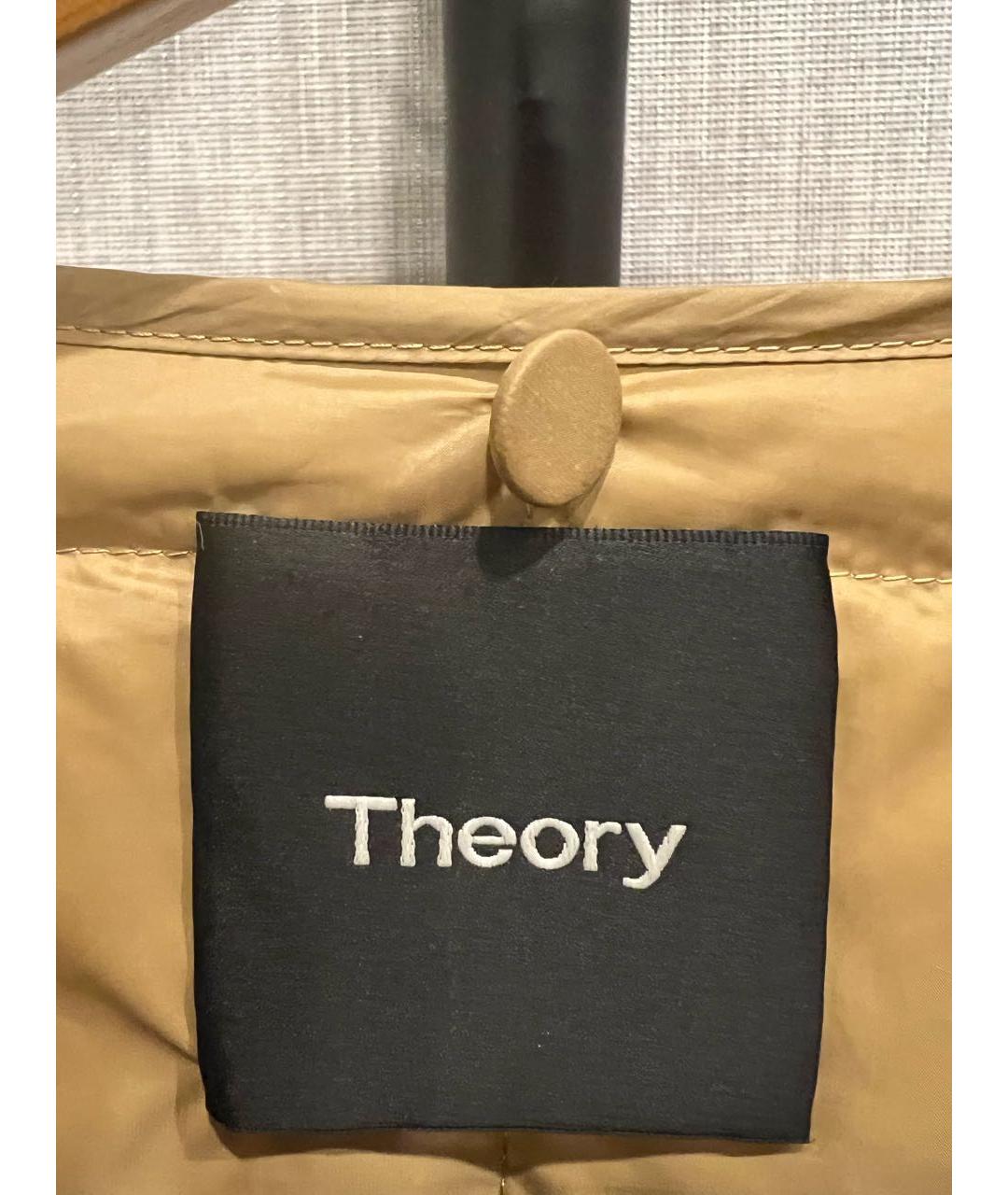 THEORY Горчичная полиэстеровая куртка, фото 3