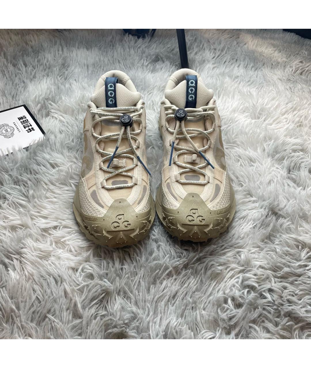 NIKE ACG Бежевые резиновые низкие кроссовки / кеды, фото 2